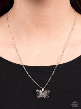 Paparazzi Jewelry Accessories - High-Flying Fashion - Blue Necklace - Vintage